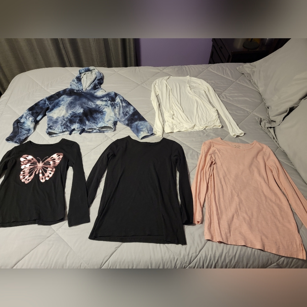 Lot of 5 Girls Long Sleeve Tops
